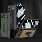 Magnetic Hinge Frosted Leather Stand Case For Xiaomi Mi Mix Fold 2 Fold2 5G Case with Glass Protective Holder Shockproof Cover 5
