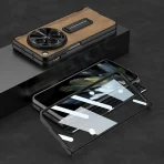 Magnetic Hinge PU Leather Case For Oneplus Open With Front Glass 360 All-included Protective Stand Cover For Oneplus Open Case 3