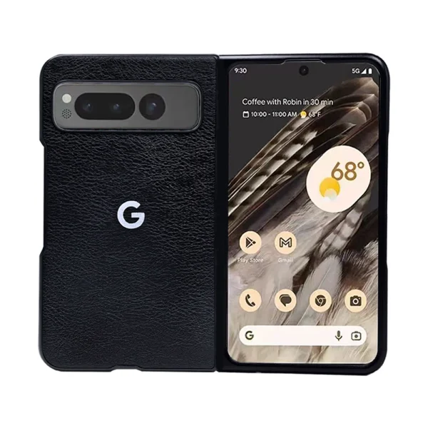 Luxury Leather Protective Case For Google Pixel Fold 9Pro Fold Hard PC PU Cortex Antiskid Shockproof Protection Cover 1
