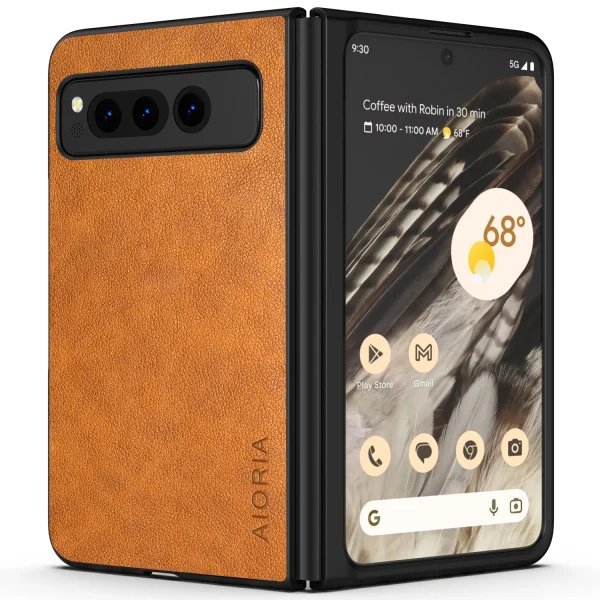 PU Leather Case for Google Pixel Fold 5G simply Business style Hard PC with PU 2in1 material 10