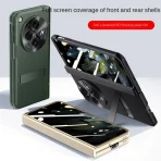 With Spring Hinged Privacy Screen Tempered Glass Protector Case For OnePlus Open 1 + Open All-inclusive PU Leather Holder Cover 1