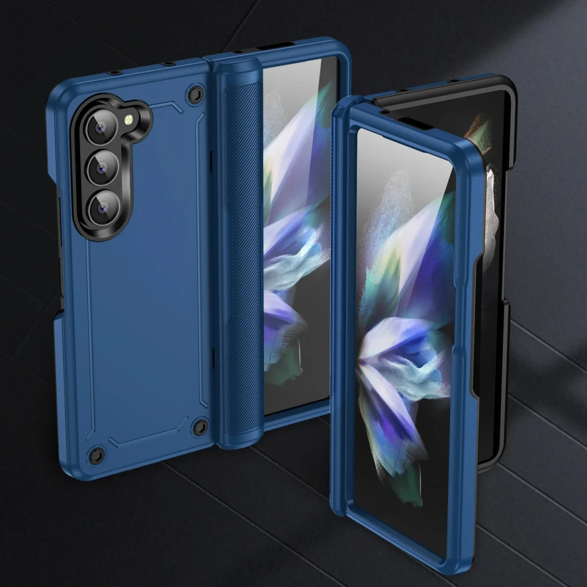 Anti-Falling Phone Bag Armor Case for Samsung Galaxy Z Fold 5 6 fold6 Fold5 Zfold5 5G Hinge Protective Cases 3