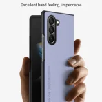 Carbon Fiber PU Leather Phone Case for Samsung Galaxy Z Fold 7 6 5 4 3 Fold6 Fold5 Fold4 Fold3 5G Hard Plastic Shockproof  Cover 4