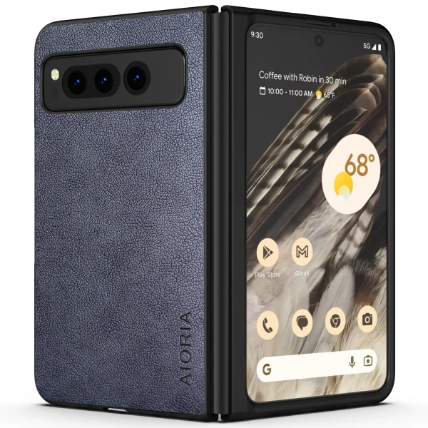 PU Leather Case for Google Pixel Fold 5G simply Business style Hard PC with PU 2in1 material 8