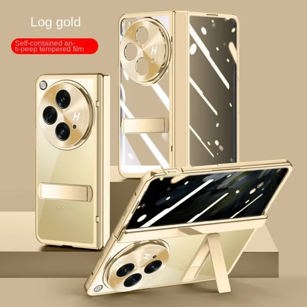 Transparent Privacy Screen Tempered Glass Protector Case For OnePlus Open 1 + Open Fold All-inclusive Spring Hinged Holder Cover 10