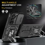 Shockproof Case for Samsung Z Fold 5 6 Magnetic Ring Holder Stand Back Slide Lens Cover for Galaxy ZFold Fold6 ZFold5 Fold5 5G 5