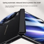 Leather With Privacy Screen Tempered Glass Protector Case For VIVO X Fold 5 x Fold5 Spring Hinged Camera Holder Cover 3