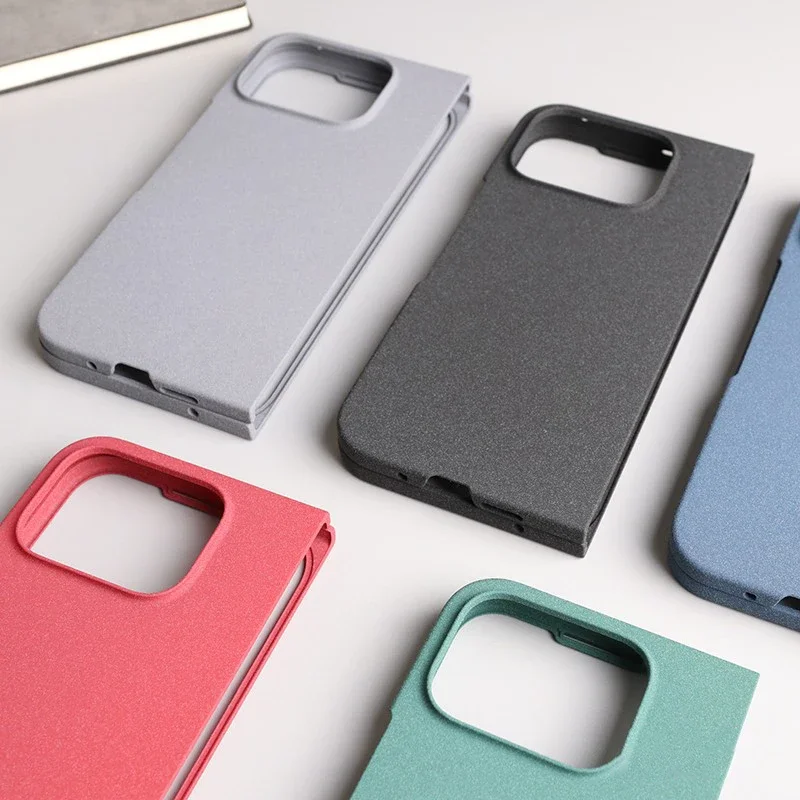 Sandstone Matte Hard PC Flip Phone Case for Google Pixel 9 Pro Fold Ultra Thin Anti-fall Full Protect Bumper for Pixel Fold 2 12