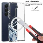 Magnetic Phone Case For Samsung Galaxy Z Fold 6 7 Clear Shockproof Cover Wireless Charging for Magsafe Shell For Z Fold7 Fold6 4