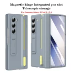 Magnetic Hinge Phone Case For Samsung Galaxy Z Fold 7 3 4 5 6 Screen Glass Protection Retractable Storage Pen Slot Holder Cover 1