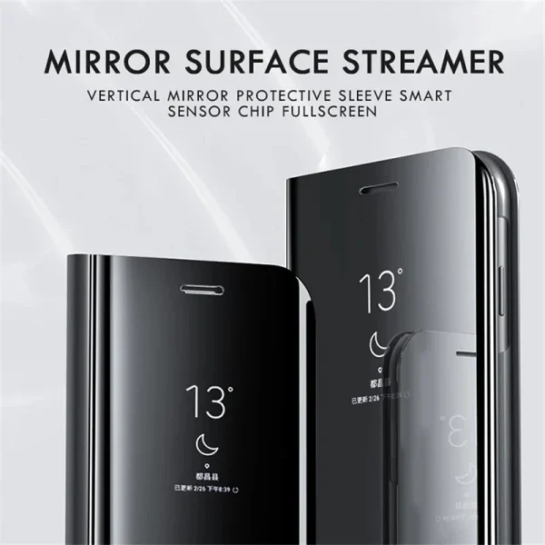 Smart View Mirror Flip Case For Samsung Galaxy A55 A35 A25 A05S A14 A54 A34 A24 5G 4G Cover Stand Fold Capa Fundas Shell Coque 2