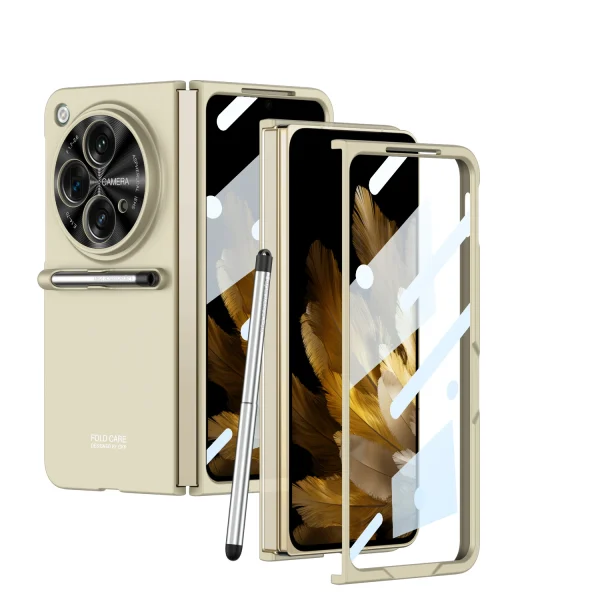 With Pen For Oneplus Open Case Matte Hard Glass Film Screen Protection OPPO Find N3 Cover 12