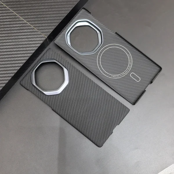 Original Carbon Fiber Phone Case for Huawei Mate XT Luxury Ultra-thin 600D Aramid Fiber Magnetic Metal Lens Guard Phone Cover 7