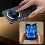 LANGSIDI Smart Flip Case for Vivo X Fold 3 Pro X Fold3 Magnetic Wrist Strap Stand Kickstand Back Cover 6