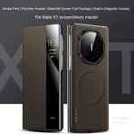 For Huawei Mate XT Case Flip Smart Leather Case SULADA Business Magnetic Kevlar Pattern Case for Huawei Mate X6 Huawei Mate XTs 6
