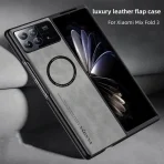 Slim Sheepskin Leather Matte Cover For Xiaomi Mix Fold 3 2 Case Camera Protect Fundas  Mix Fold3 Magsafe Wireless Charge Cases 2