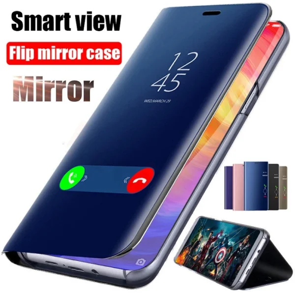 Smart View Mirror Flip Case For Samsung Galaxy A55 A35 A25 A05S A14 A54 A34 A24 5G 4G Cover Stand Fold Capa Fundas Shell Coque 1