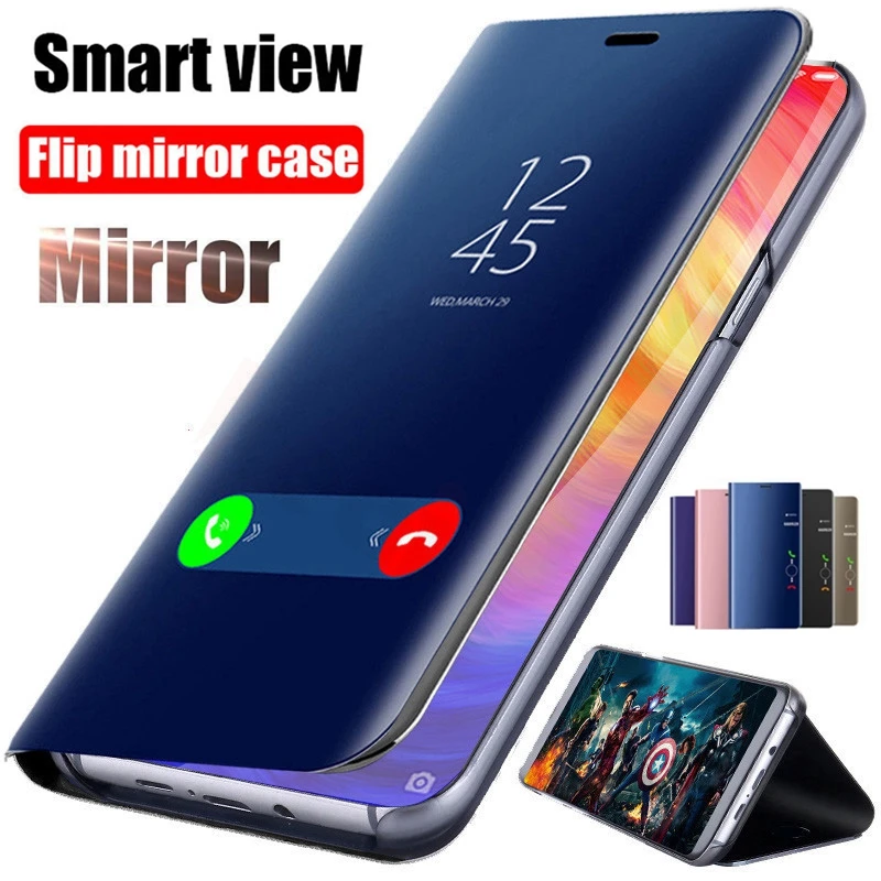 Smart View Mirror Flip Case For Samsung Galaxy A55 A35 A25 A05S A14 A54 A34 A24 5G 4G Cover Stand Fold Capa Fundas Shell Coque 1