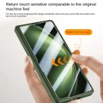 Leather With Privacy Screen Tempered Glass Protector Case For VIVO X Fold 5 x Fold5 Spring Hinged Camera Holder Cover 5