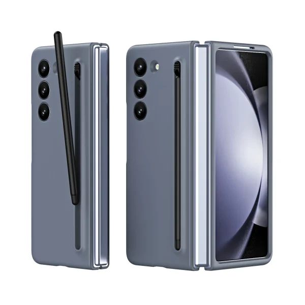 RENGZ With S Pen Silicone Case For Smasung Galaxy Z Fold 7 6 5 4 Pen Slot Shockproof Hard PC Fold5 Fold6 Fold7 Protection Cover 9