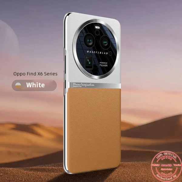 Anteen Luxury Leather Case for Oppo Find X6 Pro Series Lens Protection Cover All-inclusive Business Clear Shockproof Shell 9