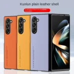 Carbon Fiber PU Leather Phone Case for Samsung Galaxy Z Fold 7 6 5 4 3 Fold6 Fold5 Fold4 Fold3 5G Hard Plastic Shockproof  Cover 6