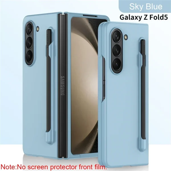 Skin Feel Slim Case for Samsung Galaxy Z Fold 6 5 4 3 with Stylus Pen Slot Holder Plastic Fold Shockproof Protection Hard Cover 4