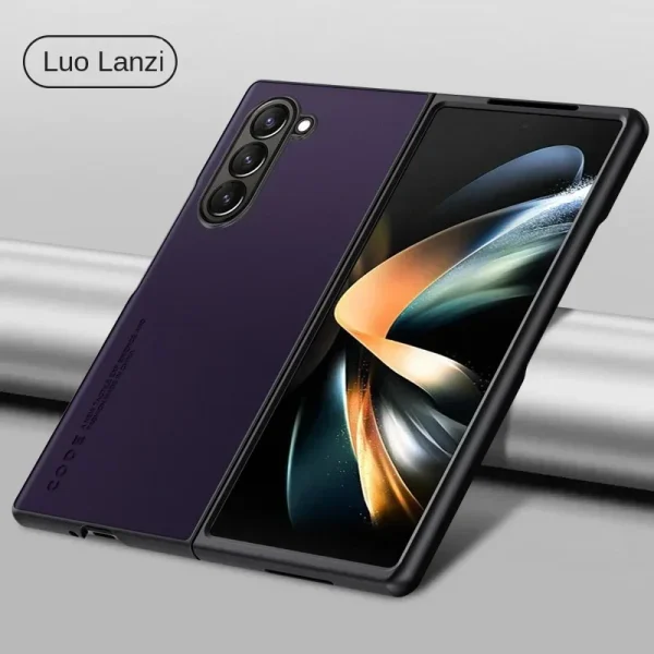 Carbon Fiber PU Leather Phone Case for Samsung Galaxy Z Fold 7 6 5 4 3 Fold6 Fold5 Fold4 Fold3 5G Hard Plastic Shockproof Cover 10