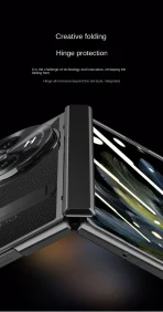 Transparent Privacy Screen Tempered Glass Protector Case For OnePlus Open 1 + Open Fold All-inclusive Spring Hinged Holder Cover 5