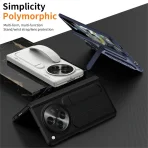 For OPPO Find N3 oneplus open With Hinge Phone Case Wristband Wrist Strap Stand Front Screen Glass 360° Protection Plastic Cover 3