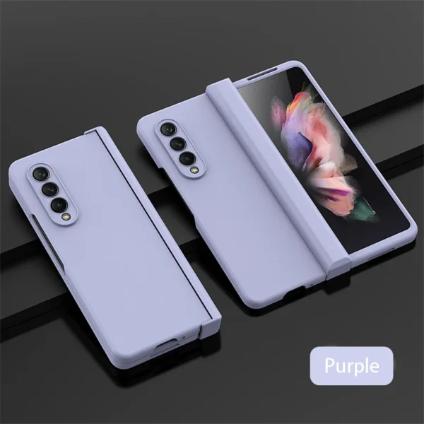 Ultra Thin Folding Shockproof Case For Samsung Galaxy Z Fold 4 6 Fold4 Fold3 Fold 5 360 Full Protection Candy Color Hard Cover 16