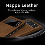 Luxury Leather Folding Case For Xiaomi Mix Fold 2 High-end Business Holster For Mi Mix Fold 2 With Hidden Bracket 2