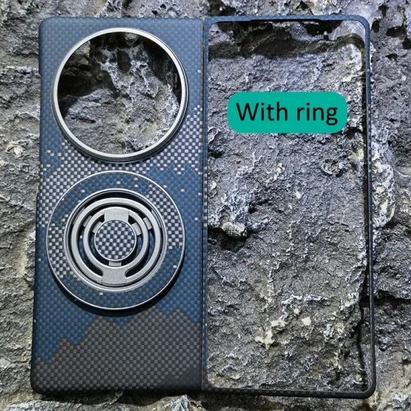 Compatible For Magsafe Magnetic Wireless Charging Carbon Fabric Fiber Aramid Case For For vivo X Fold5 15