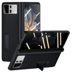 Genuine Leather For Xiaomi Mix Fold 2 Case Magnetic Bracket Hinge Protective Film Screen Cover 4