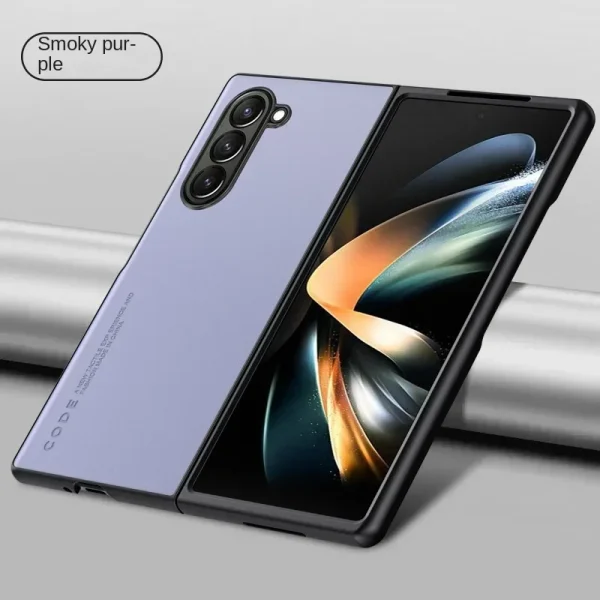 Carbon Fiber PU Leather Phone Case for Samsung Galaxy Z Fold 7 6 5 4 3 Fold6 Fold5 Fold4 Fold3 5G Hard Plastic Shockproof Cover 3