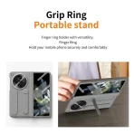 For OPPO Find N3 oneplus open With Hinge Phone Case Wristband Wrist Strap Stand Front Screen Glass 360° Protection Plastic Cover 4