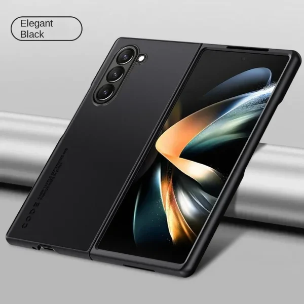 Carbon Fiber PU Leather Phone Case for Samsung Galaxy Z Fold 7 6 5 4 3 Fold6 Fold5 Fold4 Fold3 5G Hard Plastic Shockproof  Cover 2