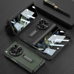 Magnetic Hinge PU Leather Case For Oneplus Open With Front Glass 360 All-included Protective Stand Cover For Oneplus Open Case 2