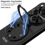 For OnePlus Open Case Ultra Thin Matte Magnetic Ring Bracket Wireless Charging With Tempered Film Folding Shockproof Hard Cover 6