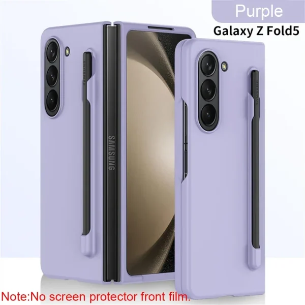 Skin Feel Slim Case for Samsung Galaxy Z Fold 6 5 4 3 with Stylus Pen Slot Holder Plastic Fold Shockproof Protection Hard Cover 1