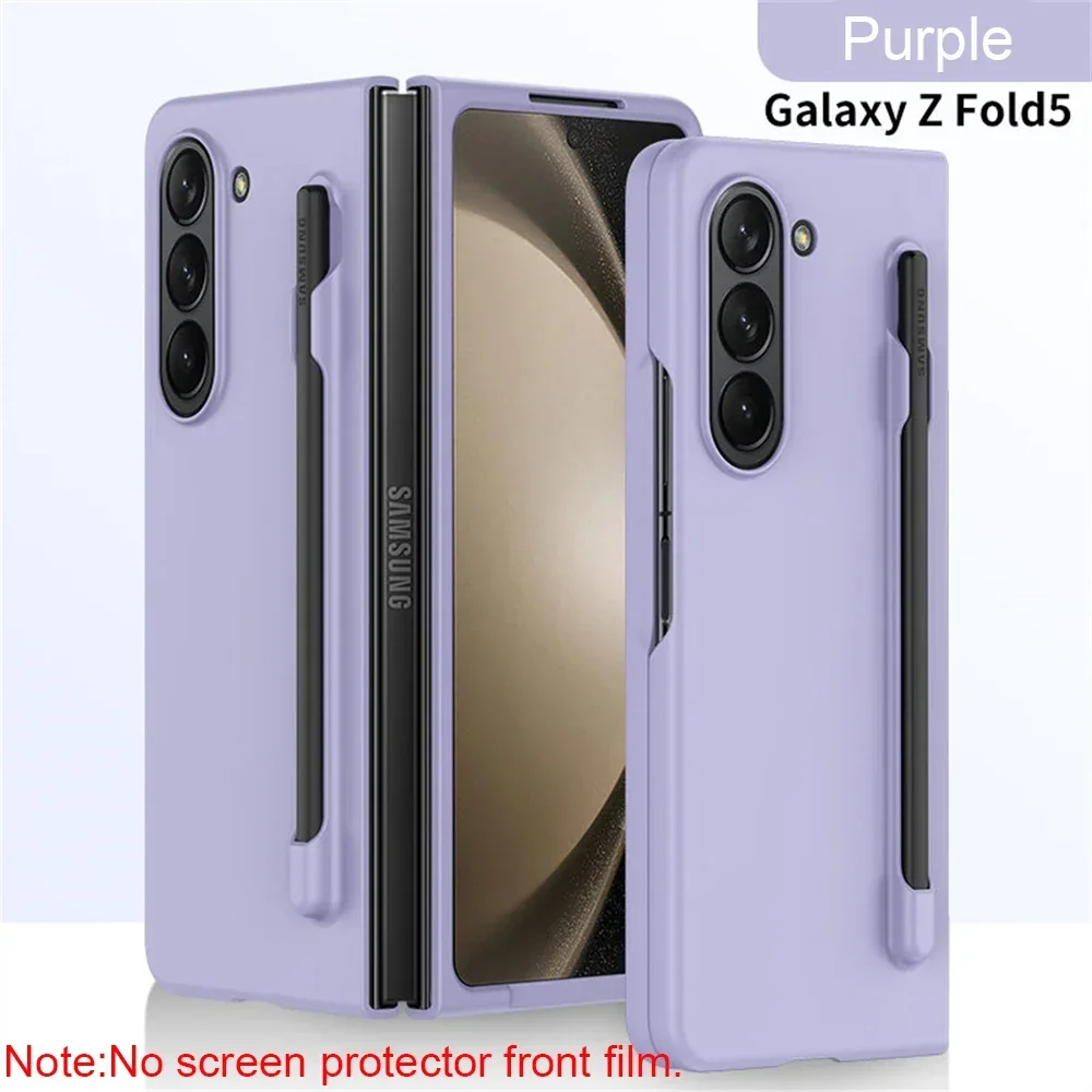 Skin Feel Slim Case for Samsung Galaxy Z Fold 6 5 4 3 with Stylus Pen Slot Holder Plastic Fold Shockproof Protection Hard Cover 1