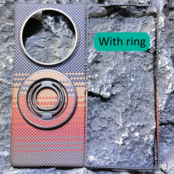Compatible For Magsafe Magnetic Wireless Charging Carbon Fabric Fiber Aramid Case For For vivo X Fold5 12