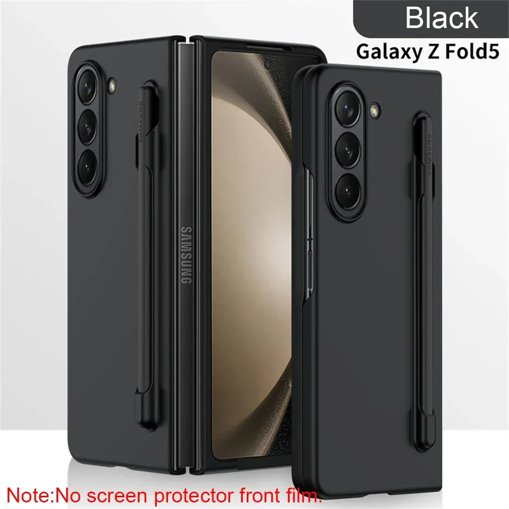 Skin Feel Slim Case for Samsung Galaxy Z Fold 6 5 4 3 with Stylus Pen Slot Holder Plastic Fold Shockproof Protection Hard Cover 2