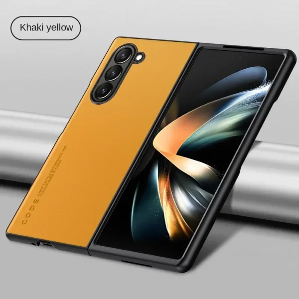 Carbon Fiber PU Leather Phone Case for Samsung Galaxy Z Fold 7 6 5 4 3 Fold6 Fold5 Fold4 Fold3 5G Hard Plastic Shockproof Cover 7