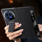 LANGSIDI Smart Flip Case for Vivo X Fold 3 Pro X Fold3 Magnetic Wrist Strap Stand Kickstand Back Cover 3