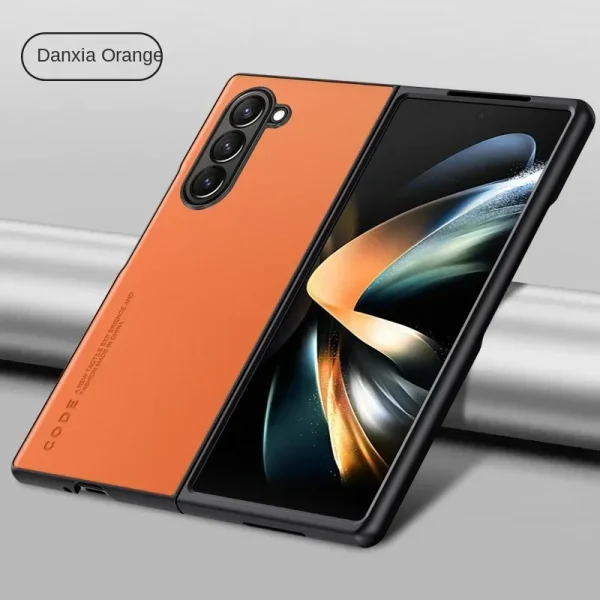 Carbon Fiber PU Leather Phone Case for Samsung Galaxy Z Fold 7 6 5 4 3 Fold6 Fold5 Fold4 Fold3 5G Hard Plastic Shockproof Cover 8