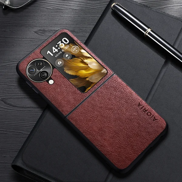 Case For Oppo Find N3 Flip Find N2 Flip Simple Design Luxury Leather Business Cover For Oneplus Open Case 4