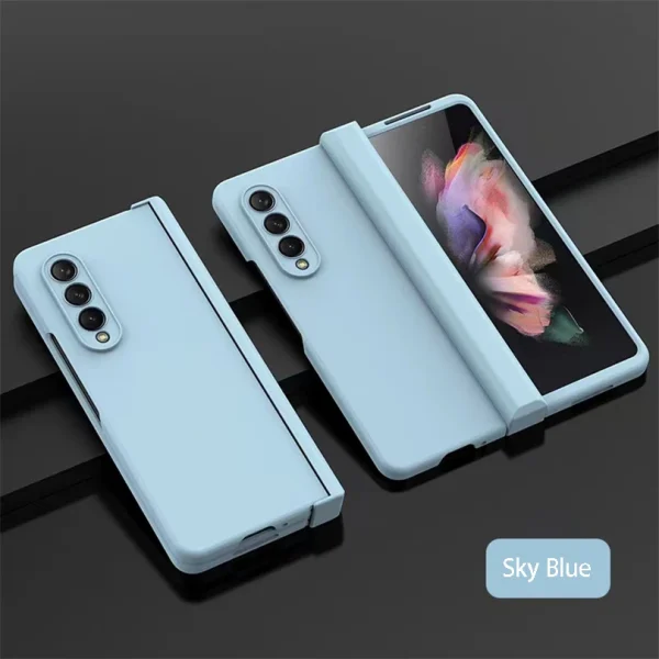 Ultra Thin Folding Shockproof Case For Samsung Galaxy Z Fold 4 6 Fold4 Fold3 Fold 5 360 Full Protection Candy Color Hard Cover 9