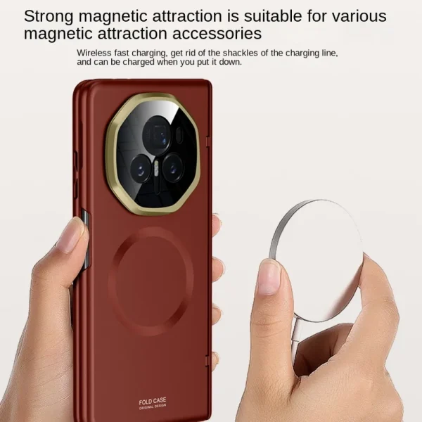 Magsafe Magnetic With Privacy Tempered Glass Flim Full Protect case For Honor Magic V 3 Magic V3 Spring Hinge Holder Cover 2