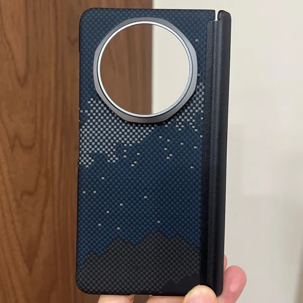 Magnetic Real Aramid Carbon Fiber Hinge Phone Case Cover On For Huawei Honor Magic V3 V5 5G Global Fold MagicV5 V 3 5 Magsafe 4